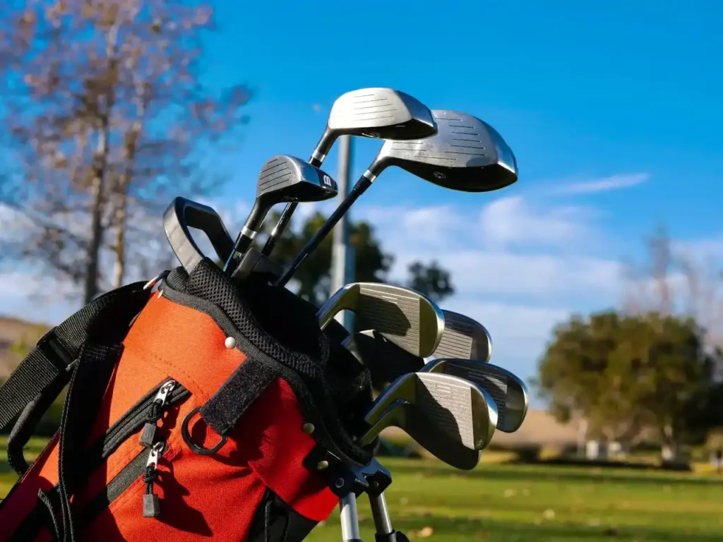 brand new set of golf clubs